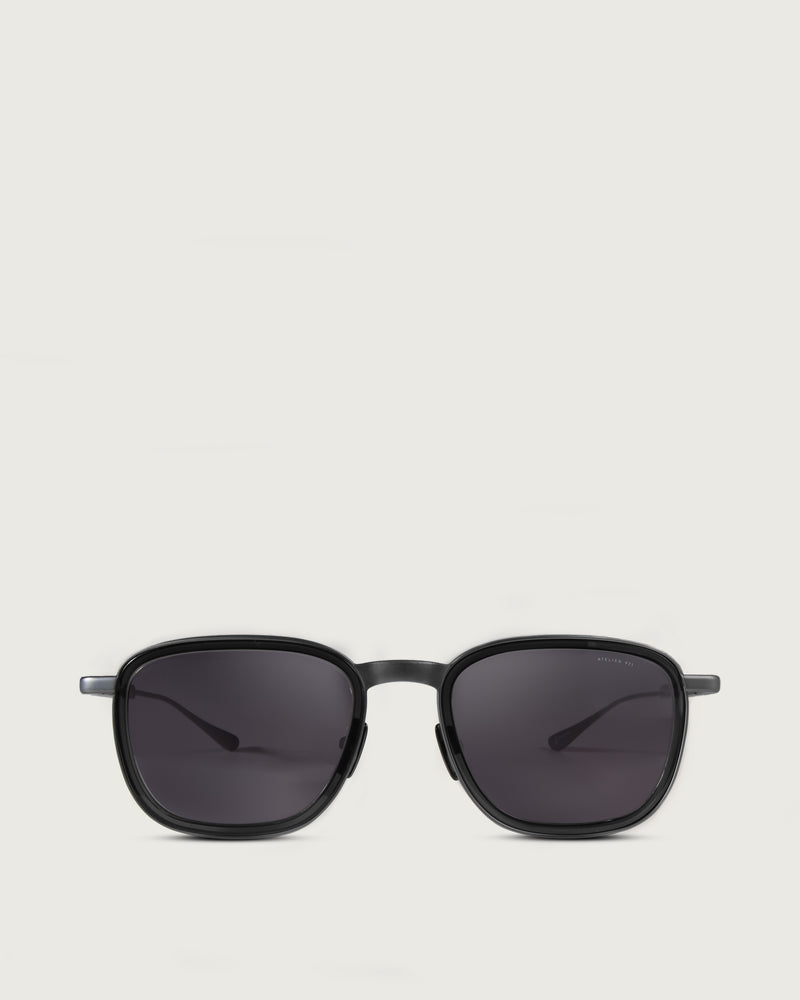 RT01 titanium rectangular sunglasses, handmade in Sabae Japan - ATELIER 971